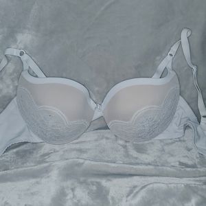 38C White & Tan Bra